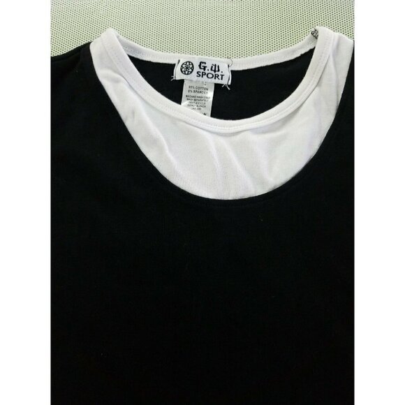 G.W. Sport Women's Tank Top size MEDIUM black, b - Picture 2 of 5